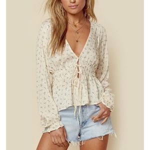 Blue life swiss dot eliza top small